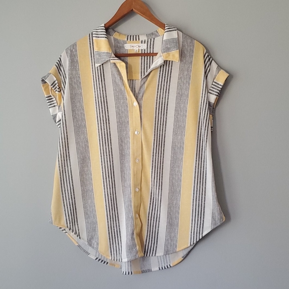 Eden & Olivia Tops - Eden & Olivia Sleeveless Oversized Button Down Top